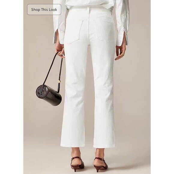 J.CREW Petite Mid-rise Kickout Jean Size 27P White NEW CH694 Casual Coastal - Picture 3 of 16